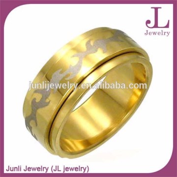 Gold Plated Spinner Ring Stainless Steel Spinner Ring