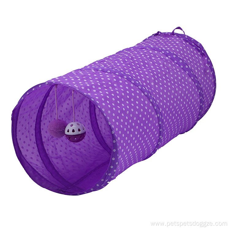 Dot Foldable Smart Cute Design Pet Cat Tunnel