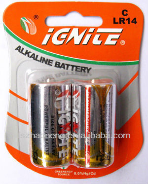 lr14 C size batteries alkaline brand