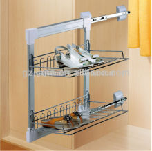 Guangzhou closet rack manufactuer metal shoe rack shelf side pull out