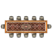 Empire European Luxury Shell Art Inlaid Dining Table