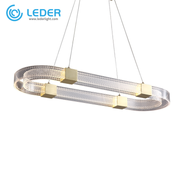 LEDER Mfe Ọcha Gburugburu Chandelier