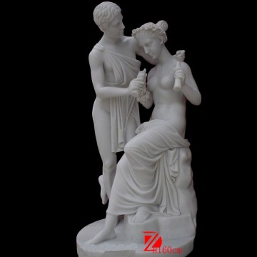 Lover boy and girl garden statue