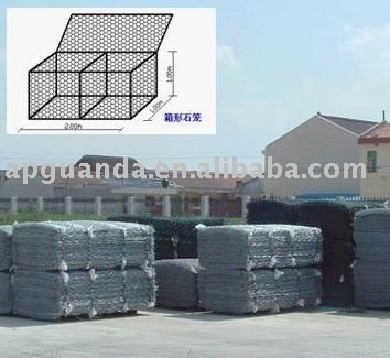 80X100mm Galvanized gabion ,gabion cage,stone cage