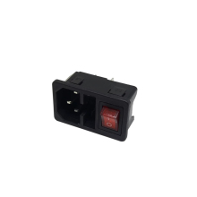 AC-01 Card Type Pin Shaped Socket with Light Switch Fuse