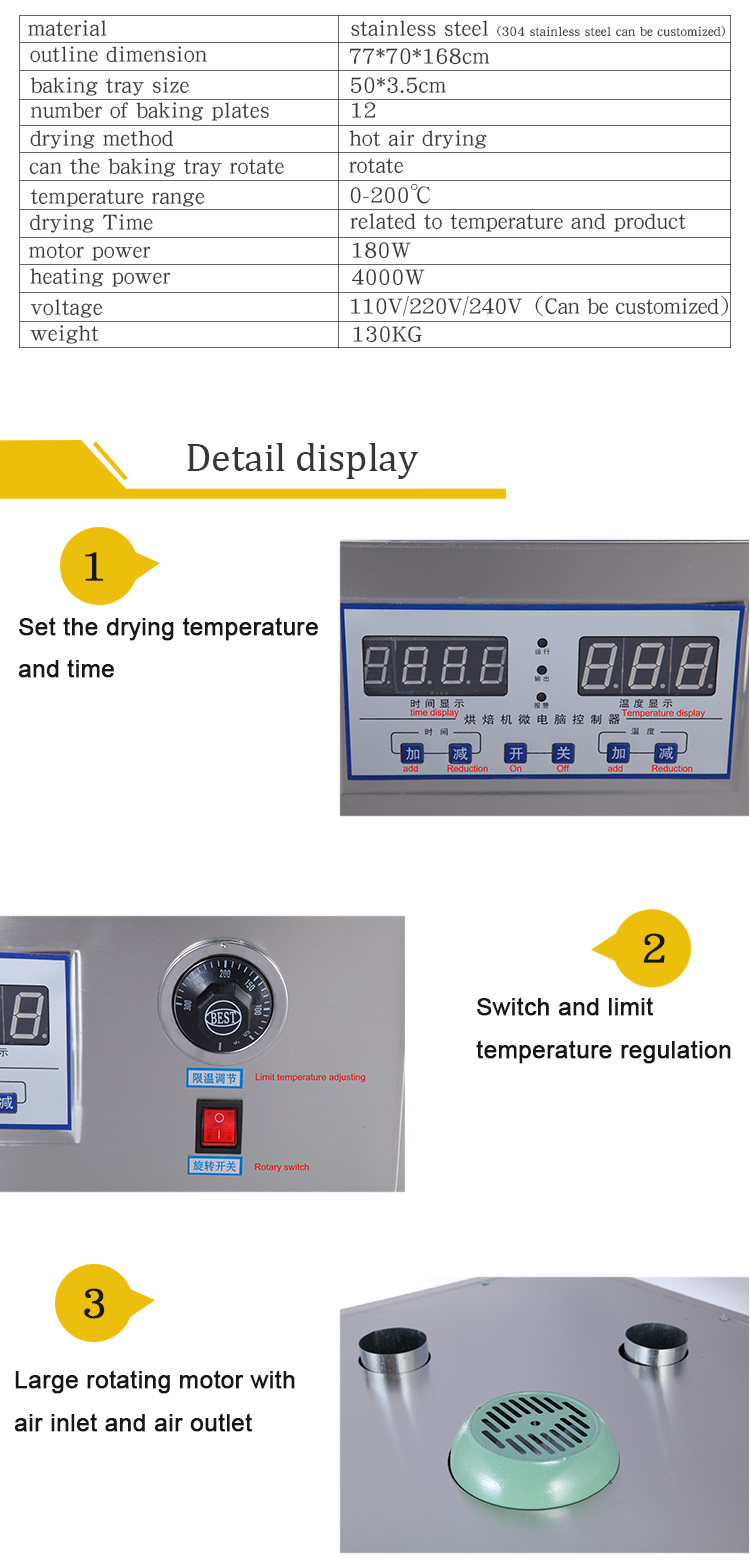 Huge capacity commercial industrial hot air 12 trays stainless steel fruit vegetable beef meat dryer food dehydrator