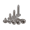 Stainless steel Cross Recessed Pan Head Tapping Screws With Collar DIN968