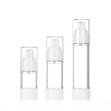 White & Transparent Airless Pump Bottle for Cosmetics