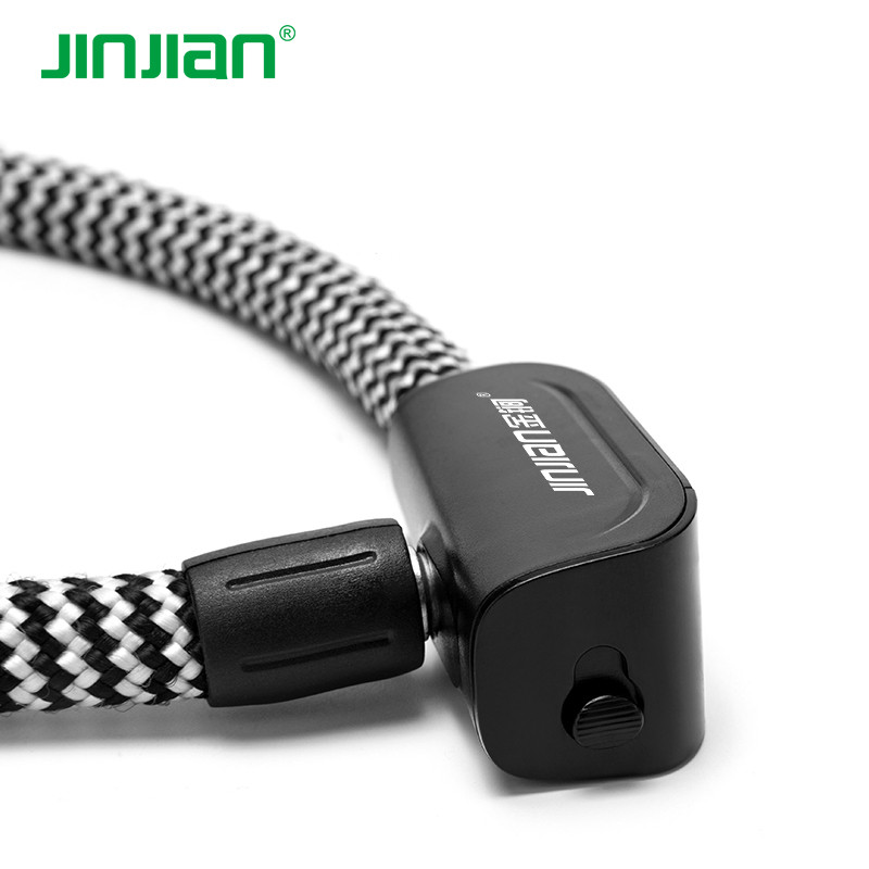 New design fashion style webbing cloth cover lock bicycle bike cable lock 10 x 650 mm