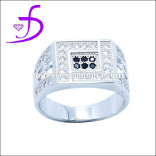 925 Sterling Silver hot sale Micro Pave Setting Wholesale silver men rings