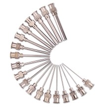 All Metal 1" Stainless Steel Blunt Tip Luer Lock Dispensing Needle