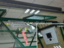 Full solar controlled greenhouse solar powered outdoor fans