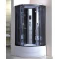 Black Tempered Glass Shower Cabin Acrylic Tray