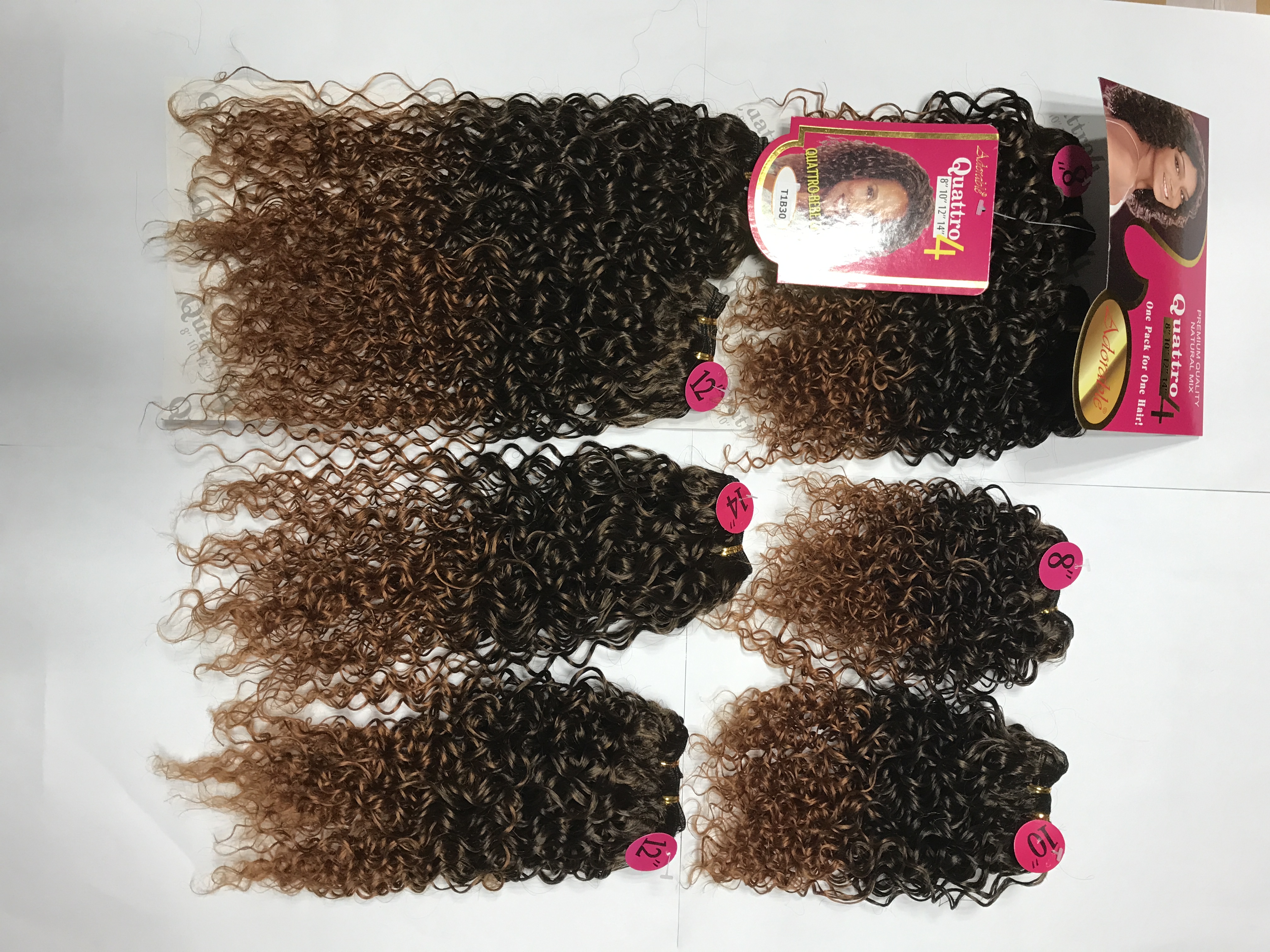 Adorable soft synthetic hair extension bebe curl weave. african small curly hair weft