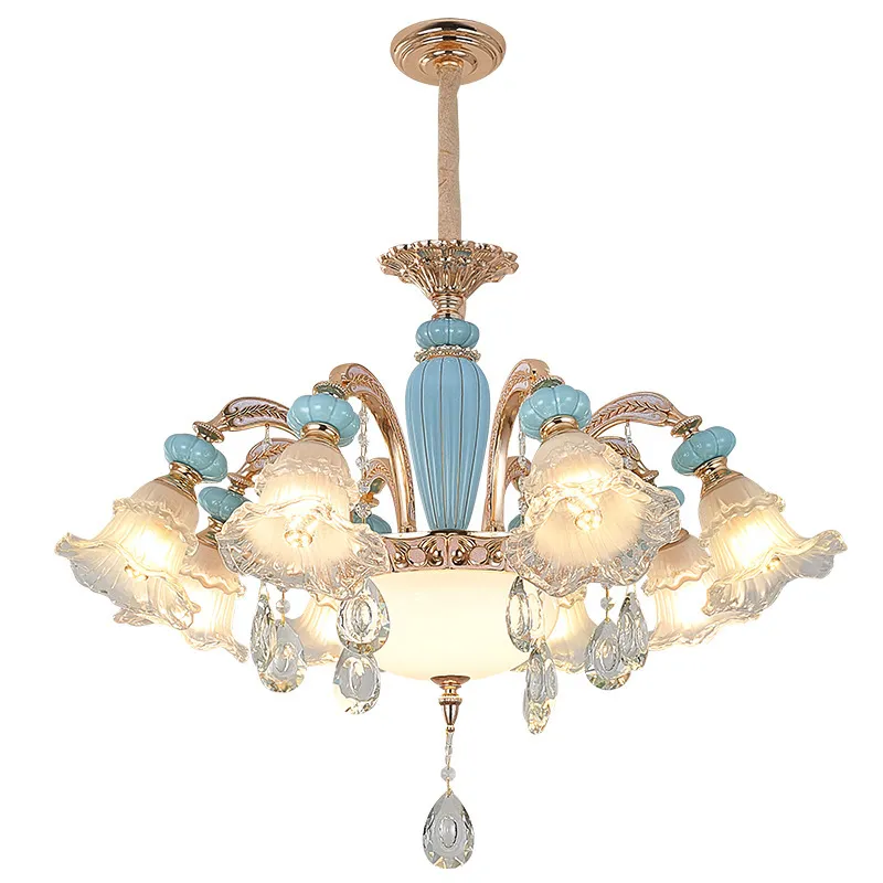 Elegant French Ceramic Chandelier for Dining Room Ambiance