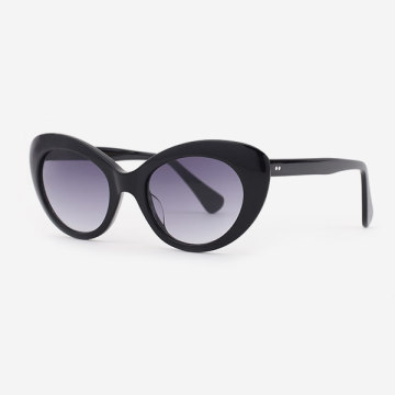 Cambered Cat Eye Acetate Women's Sunglasses