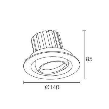 LEDER உயர் மின்னழுத்த வெள்ளை 20W LED டவுன்லைட்