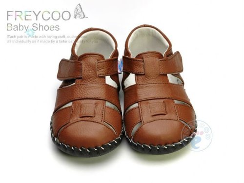 Freycoo New Baby Boy Soft Sole Leather Sandals PB-1007BR