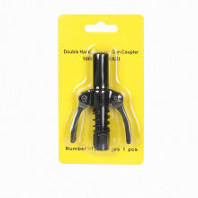 10000 PSI Grease Gun Coupler Nozzle - Black Double Handle Grease Nozzle