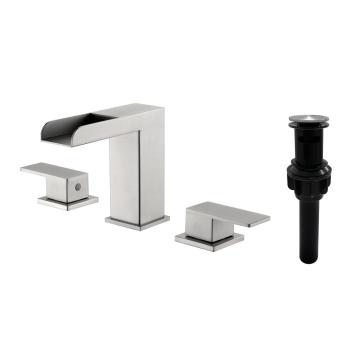 Waterfall Spout Bathroom Fauce twith Metal Drain Stopper