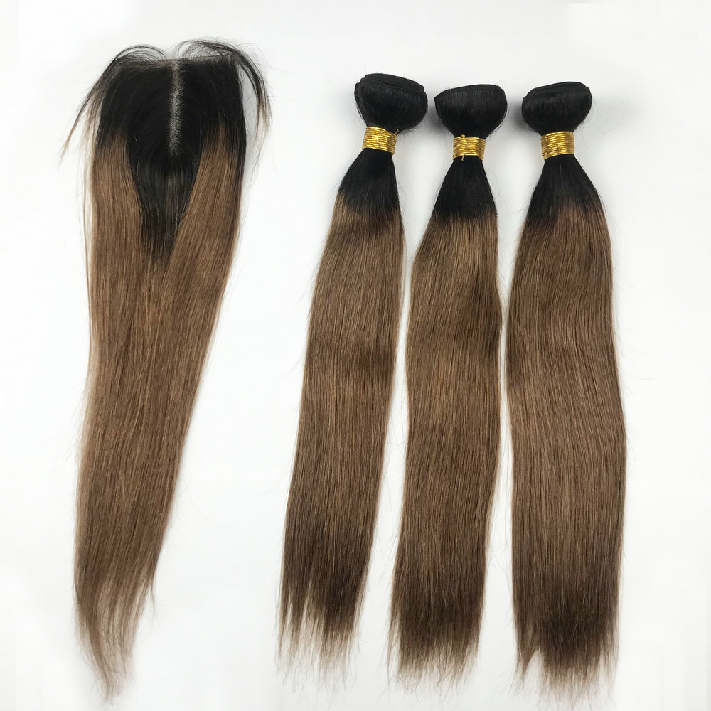 Brazilian Ombre Human Hair 1B #33 #27 Body Wave Two Tone Ombre Brazilian Hair