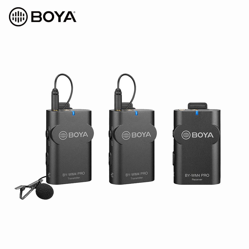 BOYA BY-WM4 PRO-K2 Wireless Microphone Compatible with Smartphones DSLR Cameras Camcorders