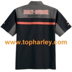 Harley Davidson Men's Racing Chest Stripe Woven Shirt 99084-12VM