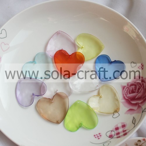 Acquisto di perline di fascino del cuore di plastica acrilica di colore misto chiaro casuale 6 * 36 * 38MM