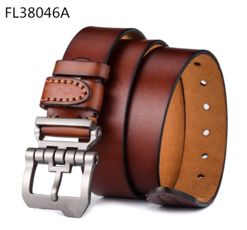 Casual fashion men's belt alloy pin buckle belt