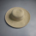 Large bord de chapeau de paille blanc vente en gros