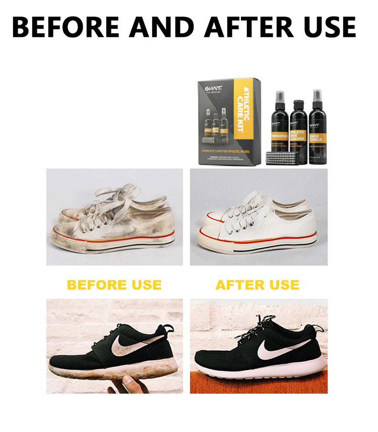 athletic shoe cleaner kit rust stains remover sneaker shampoo