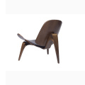 Classic CH07 Shell Leather Lounge Chair Replica