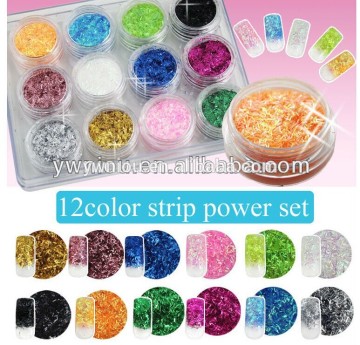 ND-19 Glitter strip power nail resin decorated