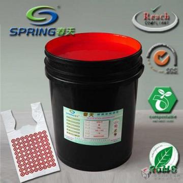 Rotogravure surface printing water based ink for plastic film