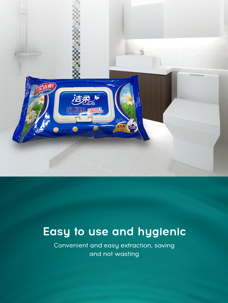 Hot Sale Multi Function Non Woven Wet Wipes Toilet Bathroom Tissue Wet Wipes