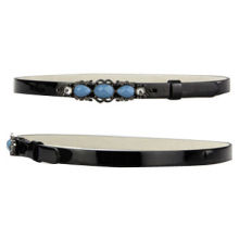 lady dress belt with artificial rhinestone buckle