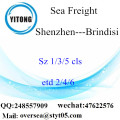 Shenzhen Port LCL Consolidation To Brindisi