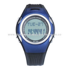 Pedometer watch with calories burned for fitness and sports