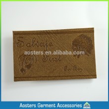 Hot selling custom embossed effect patch leather label
