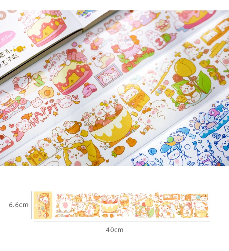 Hand-Drawn Design Paper Washi Tape Decoratable