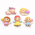 Figurines 3D dessin animé ange résine Cabochon pour Bracelet charme fée jardin Miniatures fournitures de bricolage décorations pour la maison