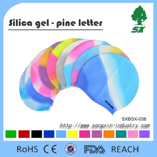 Colorful Silicone Swimming Cap For Long Hair