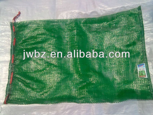 shiny color green Cabbage Leno mesh bags
