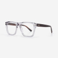 Bevelling Rectangular Acetate Men's Optical Frames