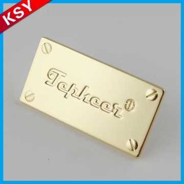 Custom Fashion Metal bag Accessories bag label