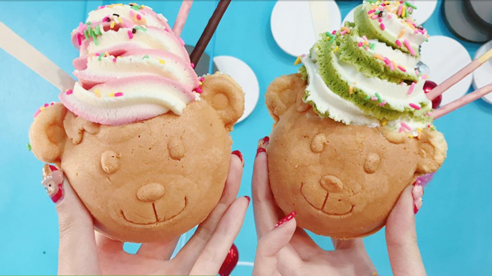 Bear shape waffle cone maker taiyaki machine