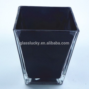 black square flower vase glass, glass vase flower