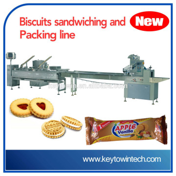 biscuits sandwiching connect with packaging machine