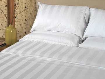 White Cotton Quilted Satin Fabric