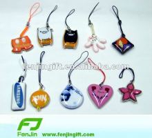pvc mobile cleaner keychain